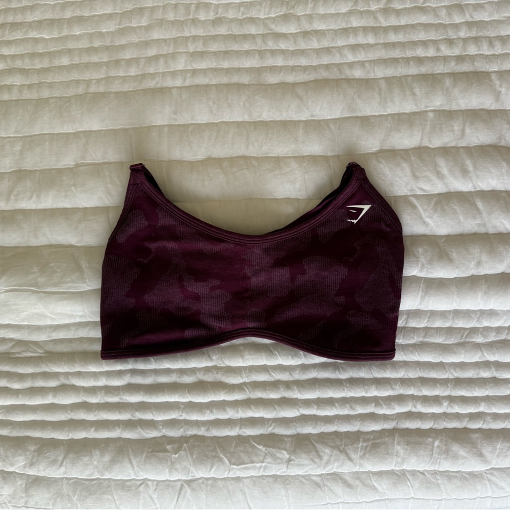 ADAPT CAMO CROSS BACK SPORTS BRA Burgundy